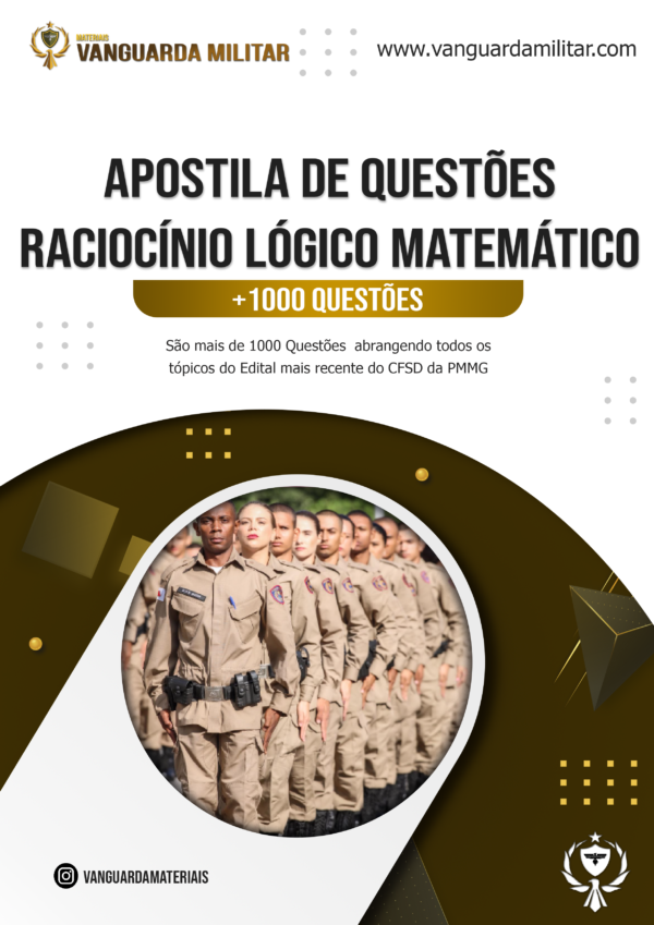 Apostila com 1025 Questões de RLM CFSD PMMG 2025